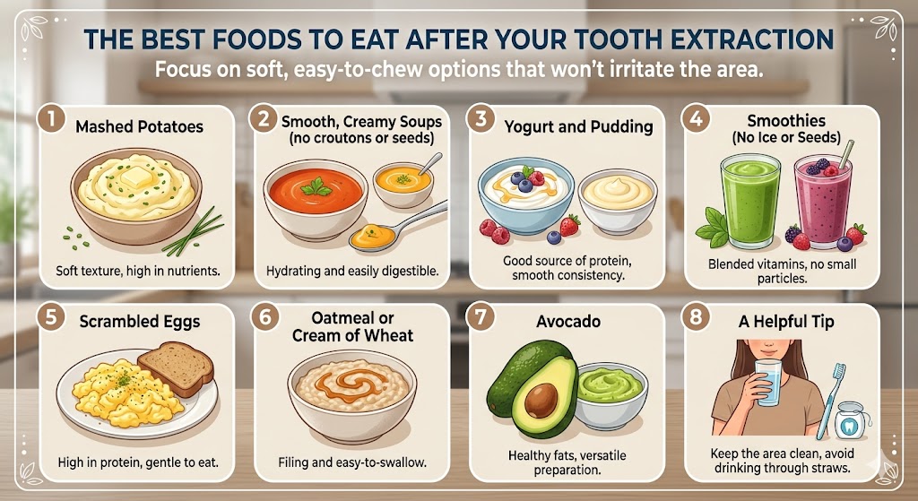 The Best Foods to Eat After Your Tooth Extraction
